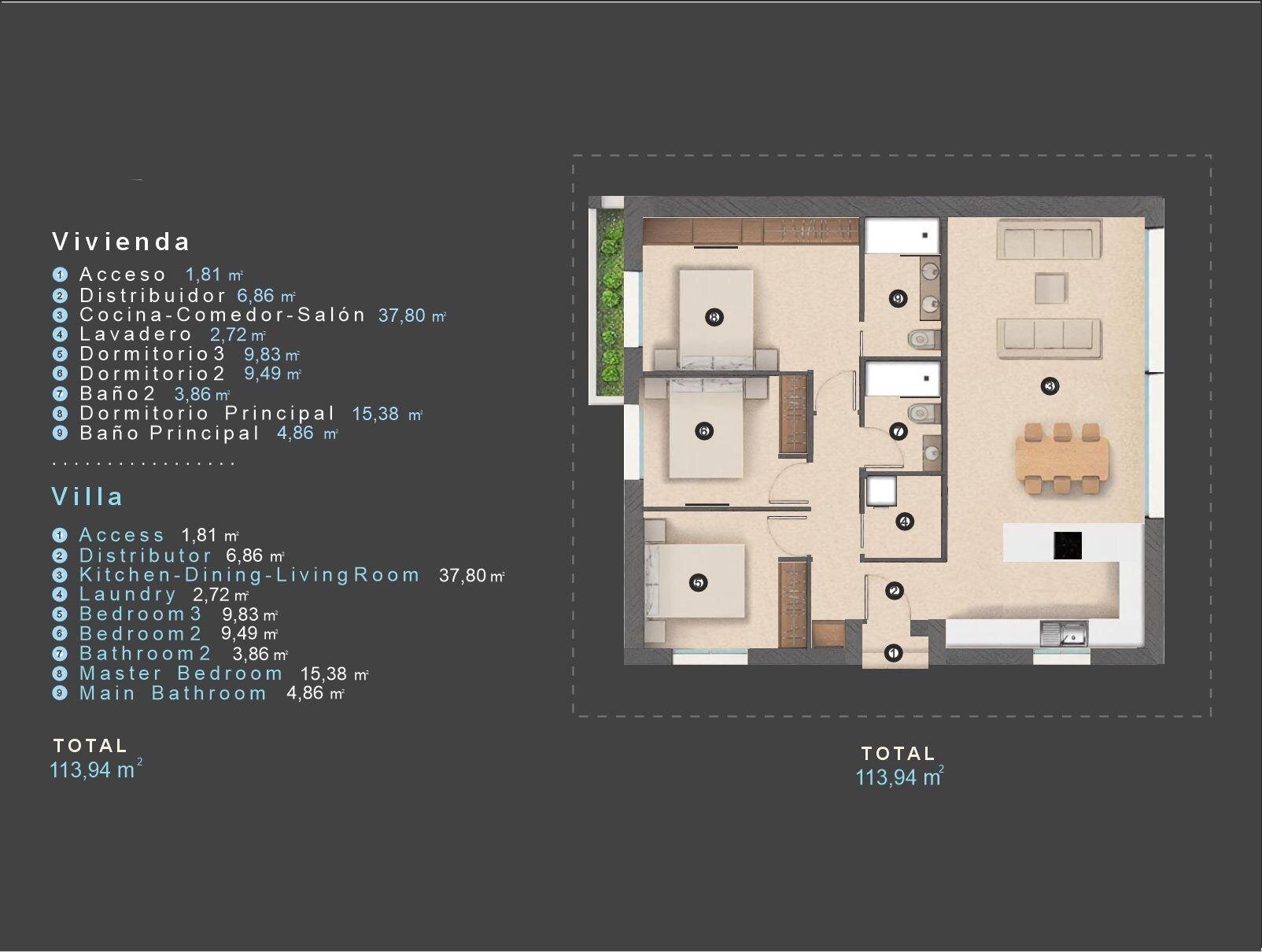 3-Bedroom Villa in Las Filipinas, Orihuela Costa - Image 9